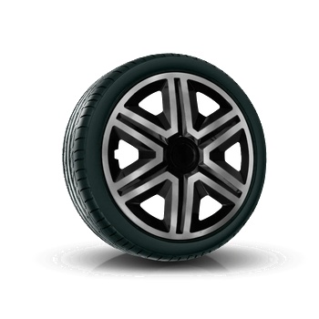 Image 1 of NRM капаци 15", action doublecolor графитен-ЧЕРНИ 4брой (vtv-pu-22221)