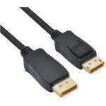 Roline Кабел DisplayPort 2.1 DP - DP, 16K60Hz, HDR, 80Gbit/s, UHBR20, M/M, 2m, черен 11.04. 6026-10 (11.04.6026-10)