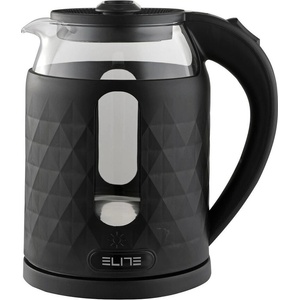 Elite Електрическа кана СТЪКЛО elite gek-1229bl - 1.8л, Черен дизайн, Двоен контролер (71229) Електрически кани