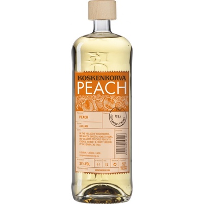 Koskenkorva Peach 20% 1 l (čistá fľaša)