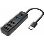 Earldom USB хъб Earldom ET-HUB08, Type-C, 4 Порта, , Черен - 40171