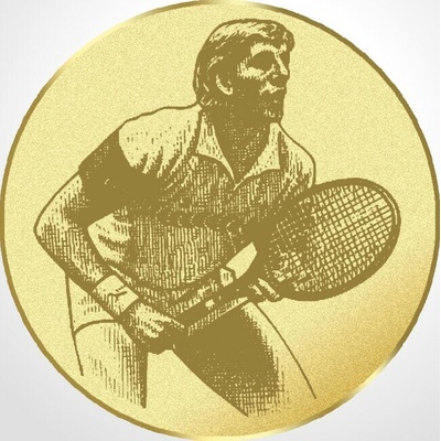 D2-30E/G Emblém pr.50mm tenis zlatý 5 cm