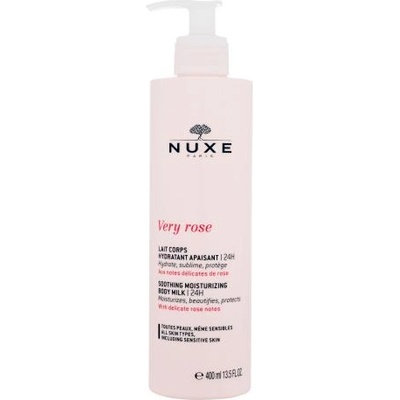 NUXE Very Rose Soothing Moisturizing Body Milk успокояващ и хидратиращ лосион за тяло с аромат на роза 400 ml за жени