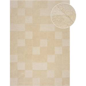 Flair Rugs Бежов вълнен килим 290x200 cm Checkerboard - Flair Rugs (503119373444)
