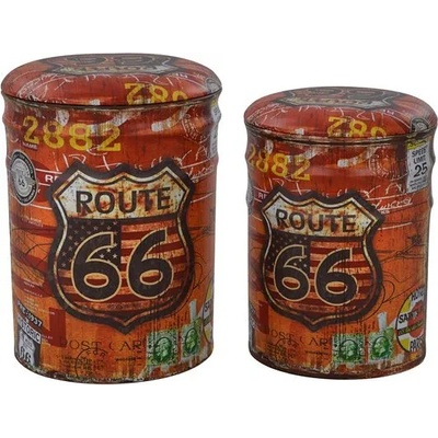 Bogdan Furniture Сет 2 метални табуретки Мебели Богдан Route 66