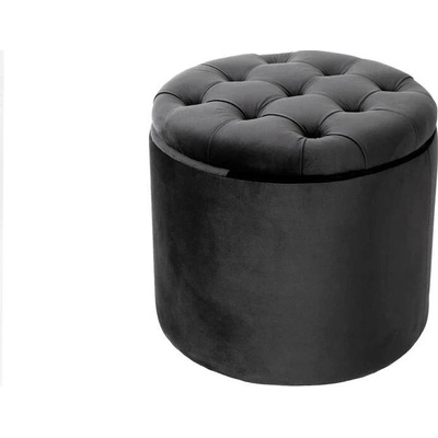 Interior DE Taburet MODERN BAROCCO 50 CM šedý sametTAB44747