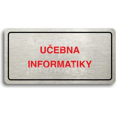 ACCEPT Piktogram UČEBNA INFORMATIKY - stříbrná tabulka - barevný tisk