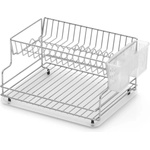 TEKNO TEL Сушилник за съдове на 2 нива TEKNO TEL TR KB 005, 42 x 30 x 21 см, Сребрист (3000150009) - topmarket