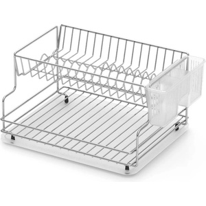 TEKNO TEL Сушилник за съдове на 2 нива TEKNO TEL TR KB 005, 42 x 30 x 21 см, Сребрист (3000150009) - topmarket