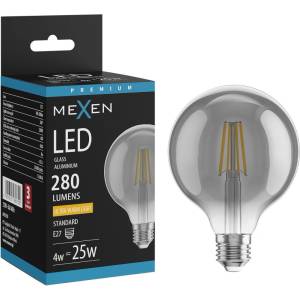 Mexen Vintis LED филамент крушка E27, G95, 4W, Топла - 2200K, 280 lm, димно - L157-E27-0422-70 (L157-E27-0422-70)