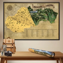 Stieracia mapa Slovenska RETRO XL