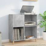 vidaXL Шкаф за грамофонни плочи сив 84, 5x38x89 см инженерно дърво (831993)