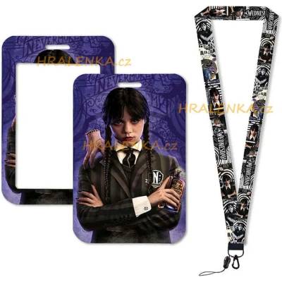 Šňůrka na krk 23656 s cedulkou Wednesday Addams