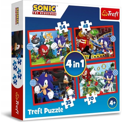 TREFL Sonic Dobrodružná jízda 4v1 35,48,54,70 dílků – Zboží Dáma