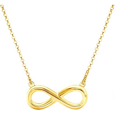 Savicki Náhrdelník infinity strieborný pozlatený KZINFINITY001-SRZ