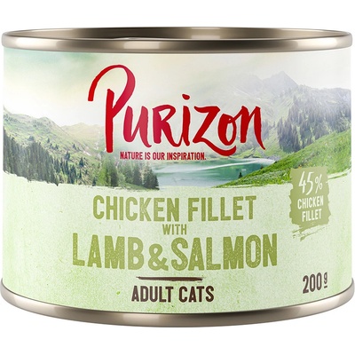 Purizon Adult kuracie s lososom a jahňacím 12 x 200 g