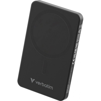 Verbatim Bъншна батерия /power bank/ Verbatim Charge 'n' Go Essentials, 5000mAh, черна, 1x USB-C, безжично зареждане, PD 3.0 (VERBATIM-32225)