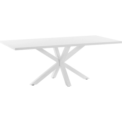 Kave Home Bílý jídelní stůl Argo bílá podnož 200 x 100 cm