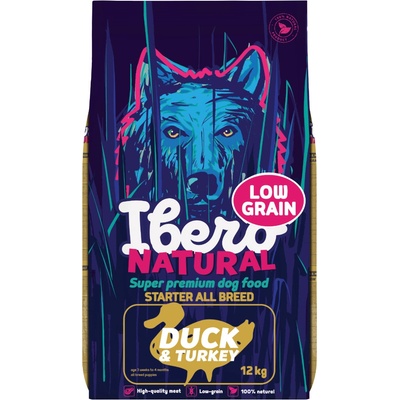 Ibero Natural Low Grain All Breed Starter Duck & Turkey 12 kg