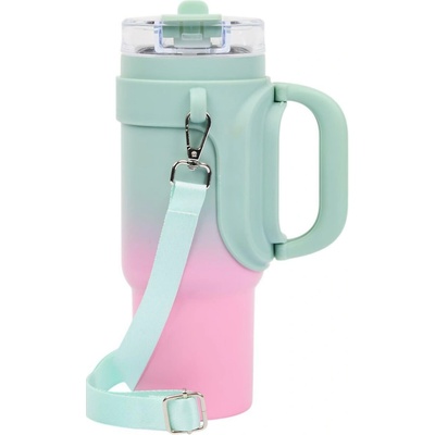 Intesi termohrnek Malibu s uchem 900 ml modro růžový