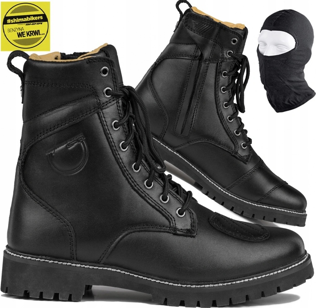 Bottes Moto Femme SHIMA Thomson Lady | Cuir Renforcé | Semelle Antidérapante | Support Cheville | Taille 39 Noir