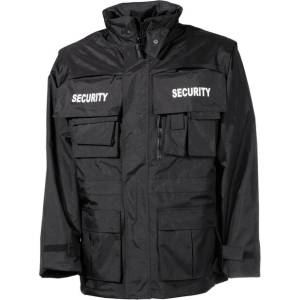 MFH водоустойчиво яке Security, черно (03913A)