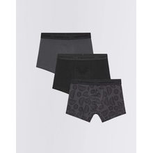 Organic Basics Core Trunks 3-Pack Slate+Black/ Black/ Slate Orb Print