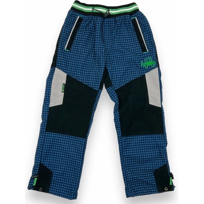 Chlapčenské outdoorové nohavice s gumou v páse modrej farby Modrá