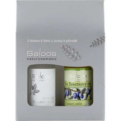 Saloos Bio Švestkový olej 20 ml + 100% Squalane 20 ml dárková sada