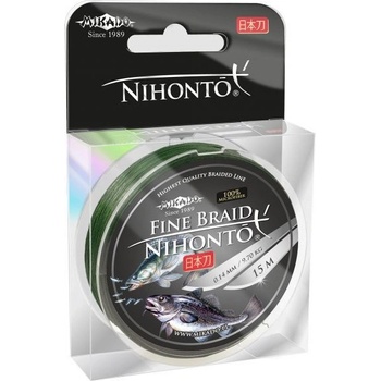 Mikado šnúra Nihonto Fine Braid Green 15m 0,14mm 9,7kg
