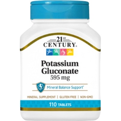 21st Century Potassium Gluconate 595 mg [110 Таблетки]