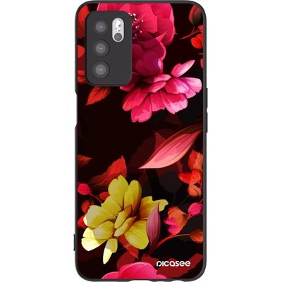 Pouzdro Picasee silikonové OPPO A16 Dark Peonny černé
