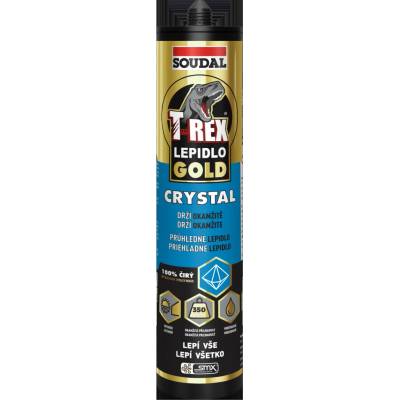 SOUDAL T-REX Gold Crystal - Krištáľovo číre montážne lepidlo