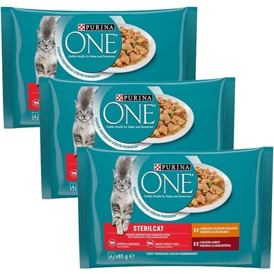 PURINA ONE STERILCAT пиле и говеждо в сос 12 x 85 г