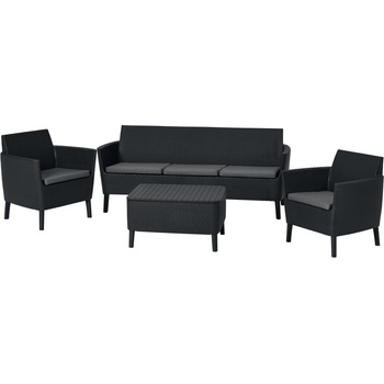 ALLIBERT SALEMO 3 SEATER SET antracit/sivá
