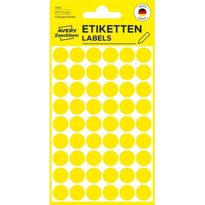 Avery Zweckform 3144 Samolepící kolečka 12 mm 270 ks žluté