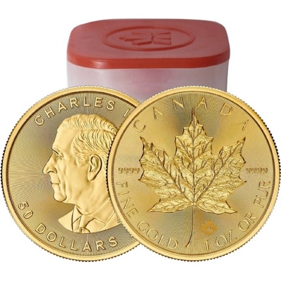 The Canadian Royal Mint Zlatá investiční mince 1 Oz Maple Leaf 2025 Tuba 10 ks