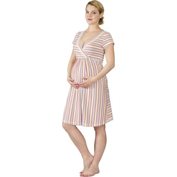 Rialto Gochett tehotenská a dojčiaca nočná košeľa pruhovaná 0267