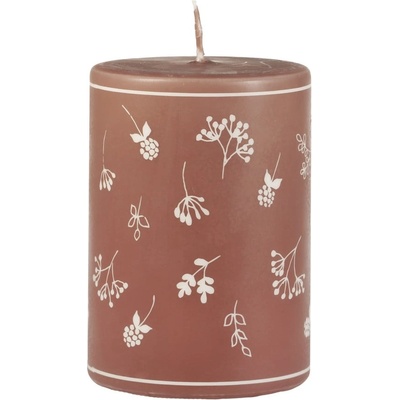 Unipar Кафява свещ , време на горене 48 часа Fleur - Unipar (Fleur Terracotta Pillar 70x100)
