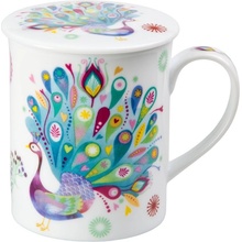 TeaLogic Paula Fine China porcelánový hrnek s pokličkou a sítkem 300 ml