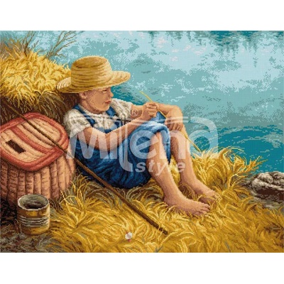 Milena Style Рибарче - гоблен със схема конци dmc 1: 1