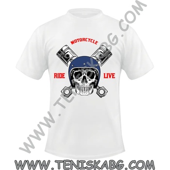 Image 1 of Fruit of the Loom Тениска с щампа - Motocycle