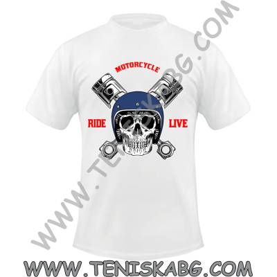 Fruit of the Loom Тениска с щампа - Motocycle