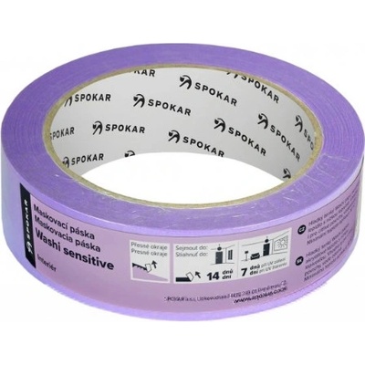 Spokar Washi Sensitive Maskovacia páska na hladké povrchy 30 mm x 50 m