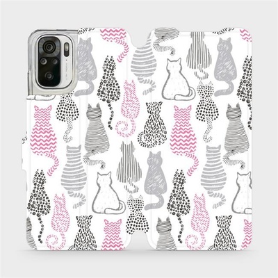 Pouzdro Mobiwear Flipové Xiaomi Redmi Note 10 - MX01S Kočičí zádíčka