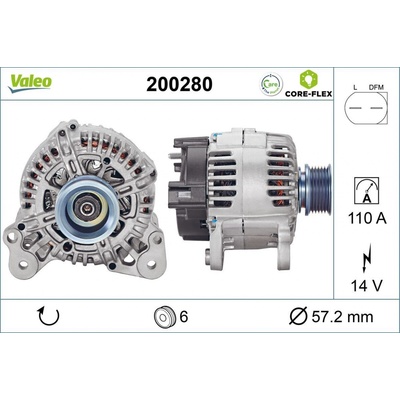 Alternátor VALEO 200280