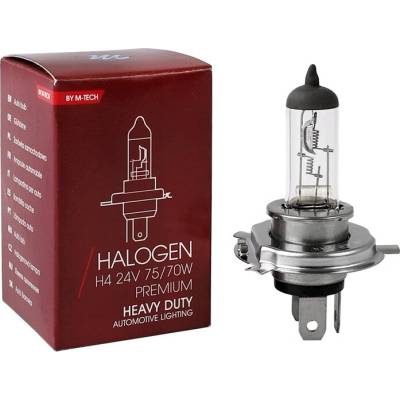 m-tech 24V 75/70W H4 P43t HEAVY DUTY халогенна крушка (ZHD904)