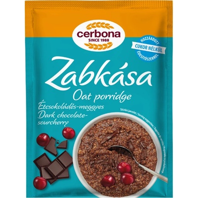 Cerbona Ovsená kaša horká čokoláda a višňa bez pridaného cukru so sladidlami 50 g