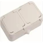 Makel КОНТАКТ ДВОЕН ПКОМ ОТКРИТ МОНТАЖ БЯЛ МАКЕЛ ip44 (en02480002)