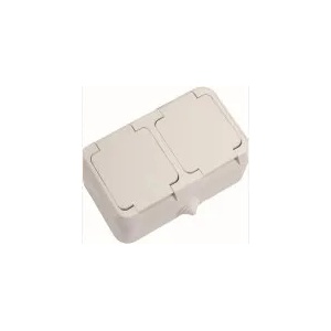 Makel КОНТАКТ ДВОЕН ПКОМ ОТКРИТ МОНТАЖ БЯЛ МАКЕЛ ip44 (en02480002)